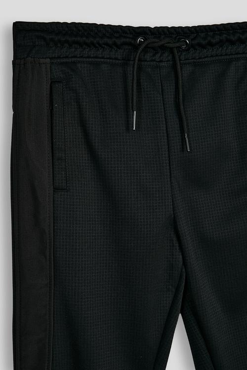 Boys Printed Track Pants - Black