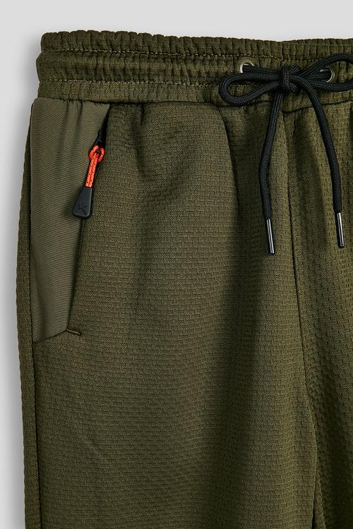 Boys Printed Track Pants - Olive