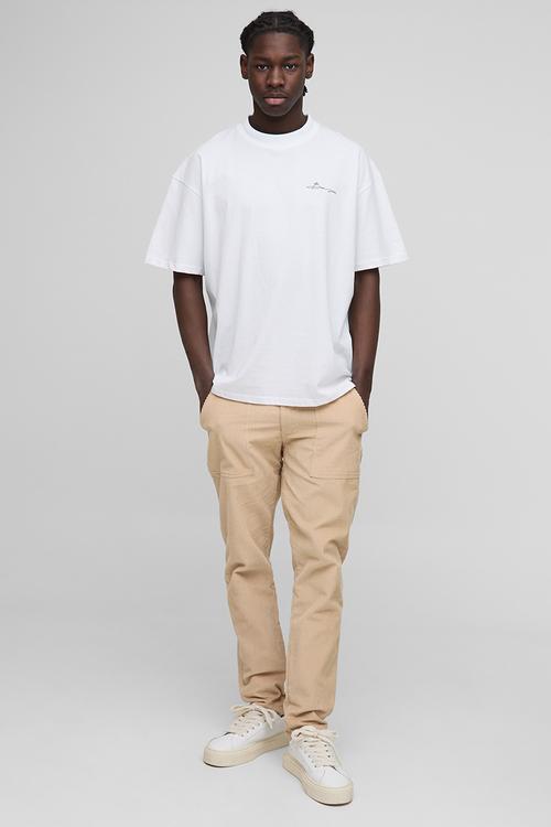 Slim Waffle Corduroy Trousers - Sand