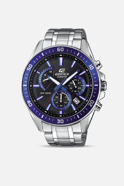 Edifice Ss Date Retrograd - Silver