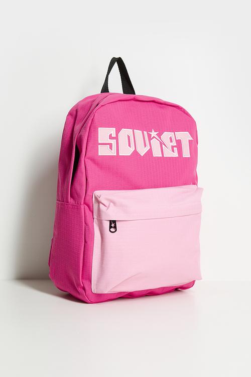 Reggae Backpack 2 Tone- Contrast Pocket - Lt Fuschia & Pink