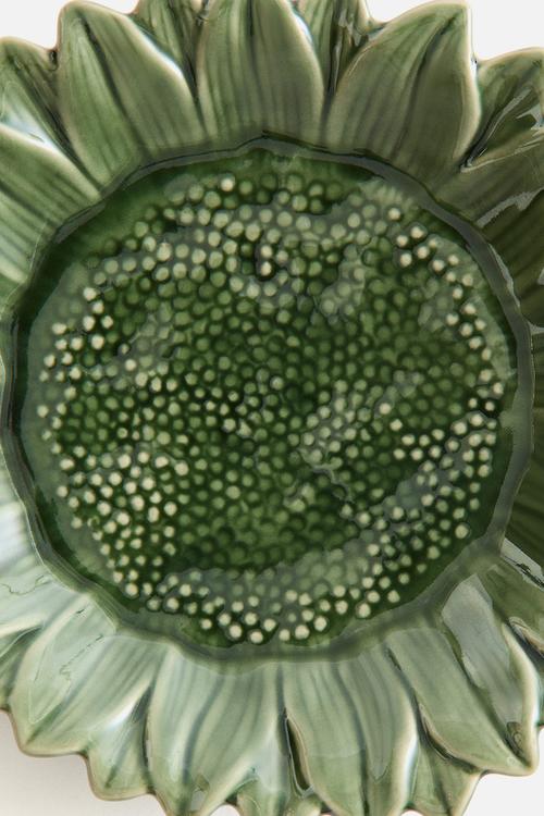Sunflower-shaped mid plate - green