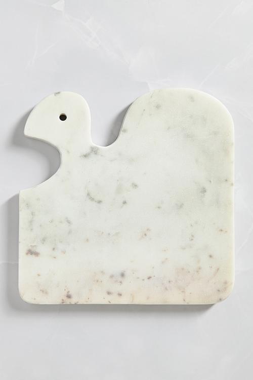 Paddle Marble Platter -  White