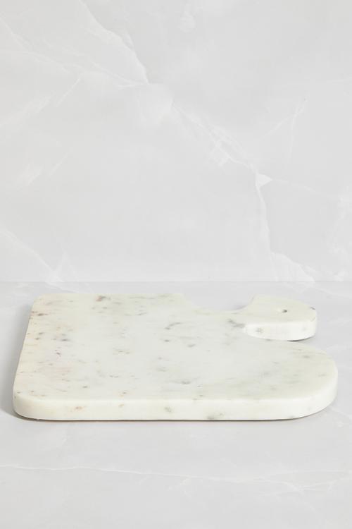 Paddle Marble Platter -  White
