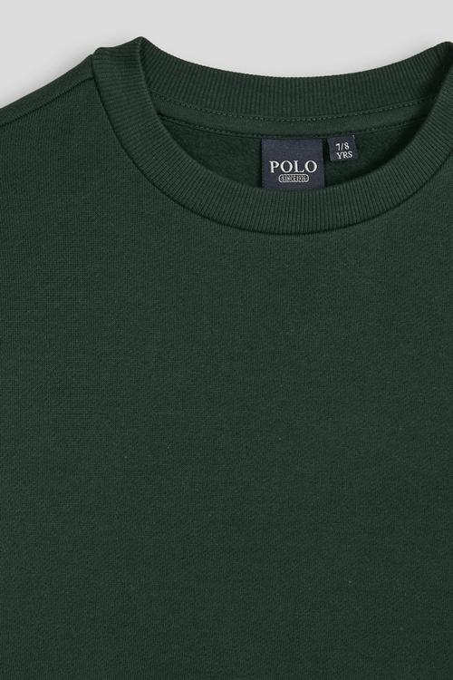Boys liam printed sweater - forest green