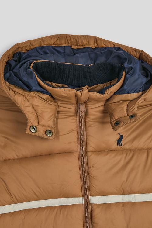 Boys owen long sleeve puffer jacket - clay