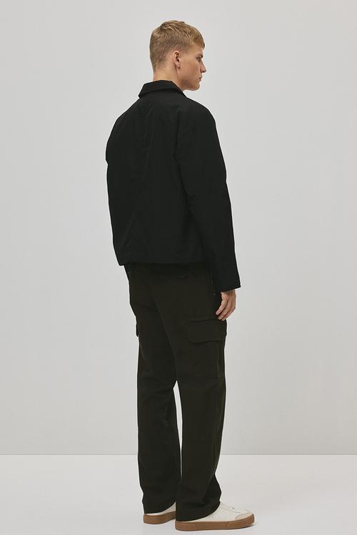 Regular fit twill cargo trousers - green