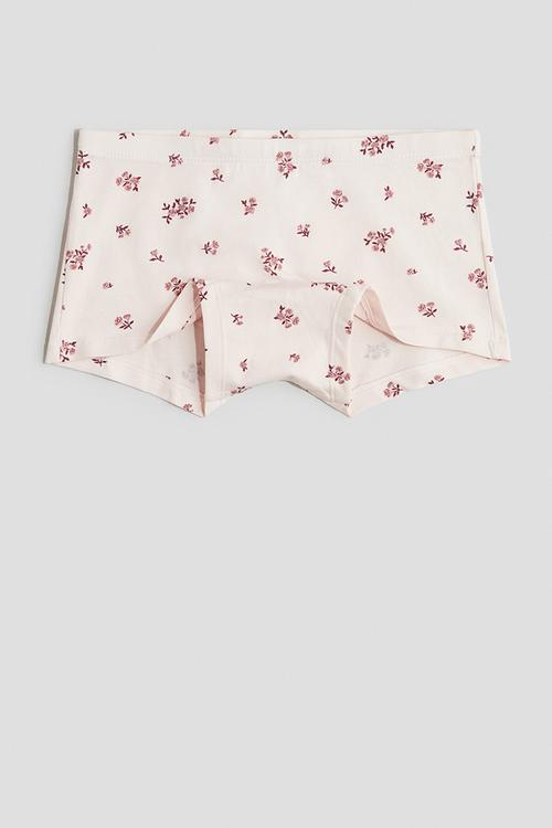 5-Pack cotton boxers - powder pink floral 