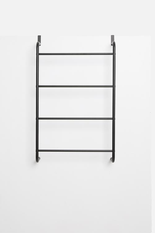 Over-the-door towel rack - black