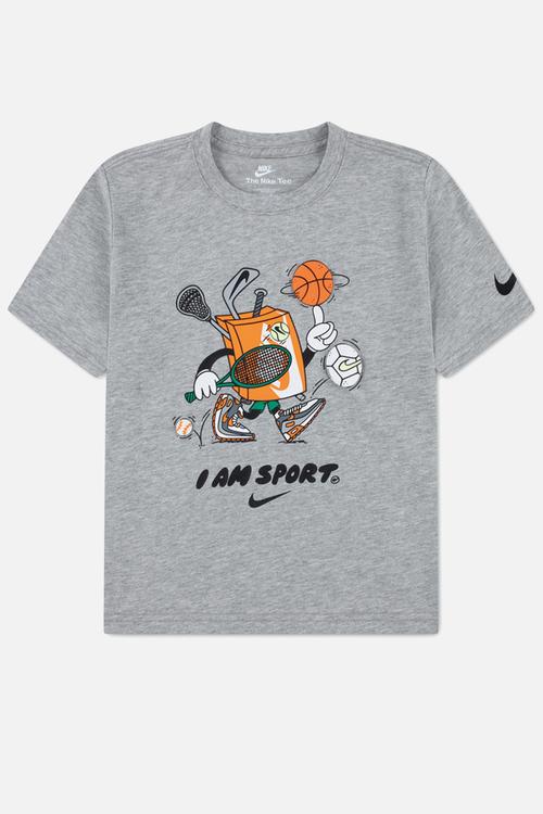 Nkb I Am Sport Boxy Graphic Tee - Dk Grey Heather