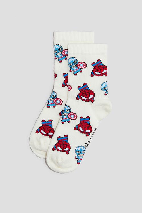 5-Pack patterned socks - grey marvel comics