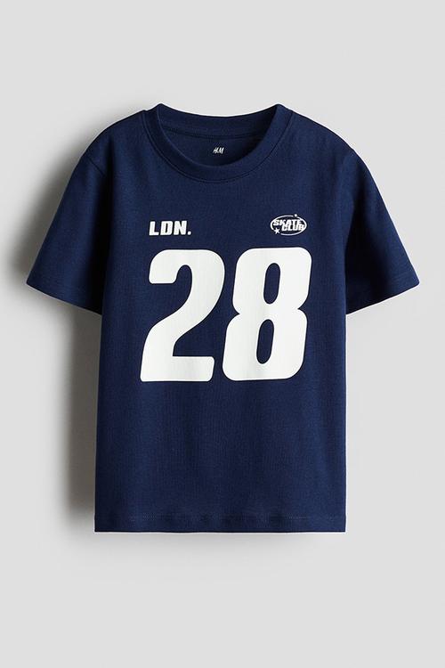 Printed T-shirt - dark blue skate club