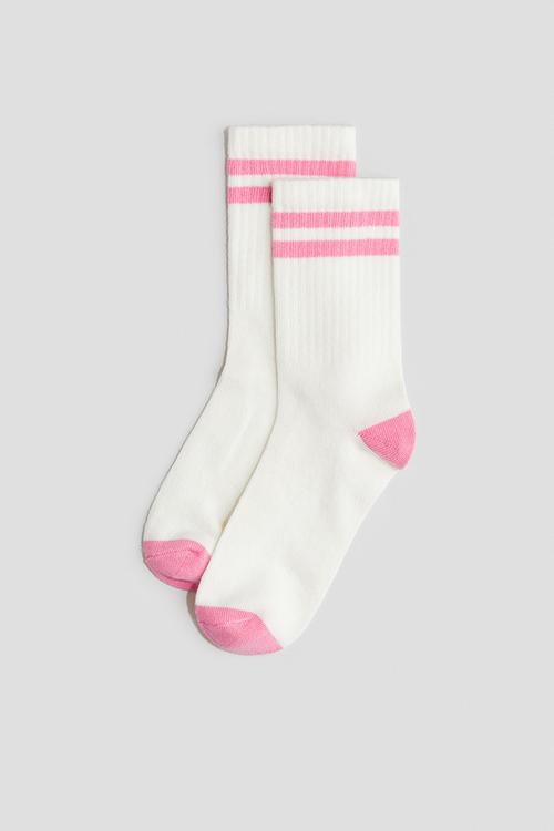5-pack socks - light purple/striped 