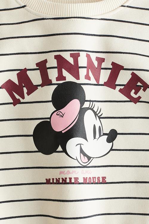 Motif-detail sweatshirt - white/minnie mouse 