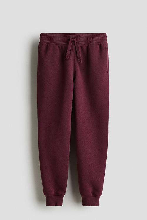 Cotton sweatshirt joggers -  plum purple