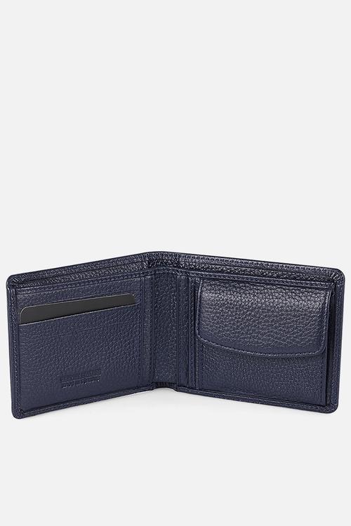 Genuine Leather Wallet Dkl1320-2 - Navy