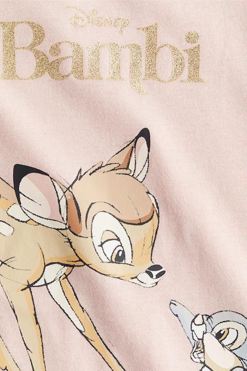 Printed cotton t-shirt -  light pink/bambi