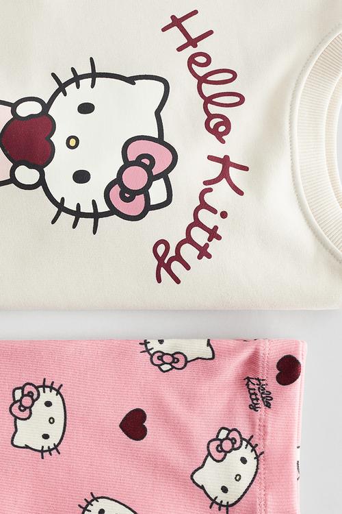 2-piece sweatshirt and leggings set - white,pink,multi