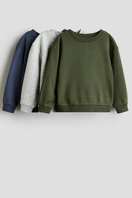 3-Pack brushed-inside sweatshirts - multi