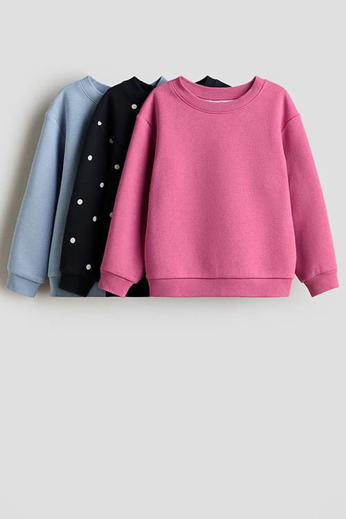 3-Pack brushed-inside sweatshirts - multi
