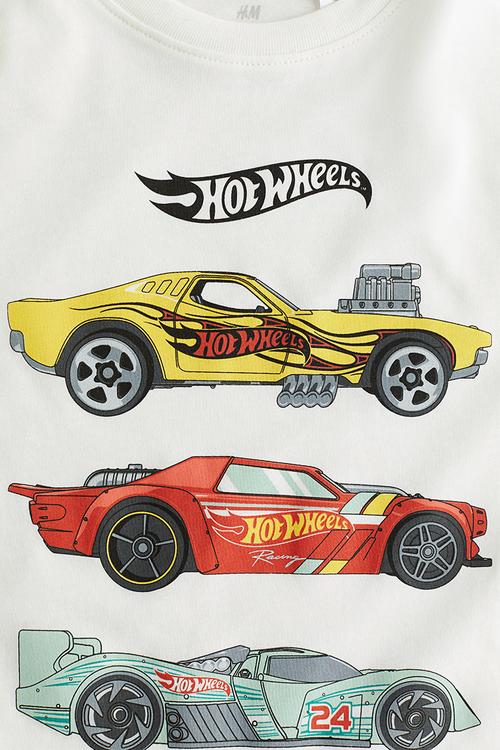 Long-sleeved T-shirt - white hot wheels