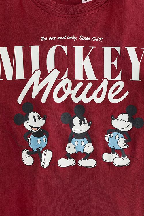 Long-sleeved T-shirt - red mickey mouse