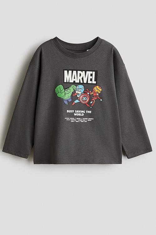 Long-sleeved T-shirt - dark grey the avengers