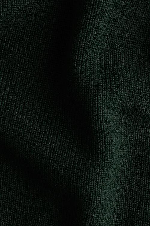 Rib-knit jumper - dark green