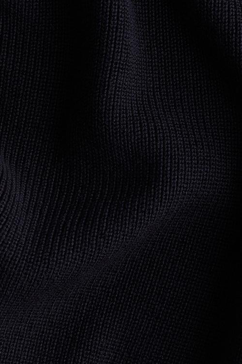 Rib-knit jumper - navy blue