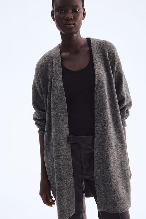 Long cardigan - dark grey