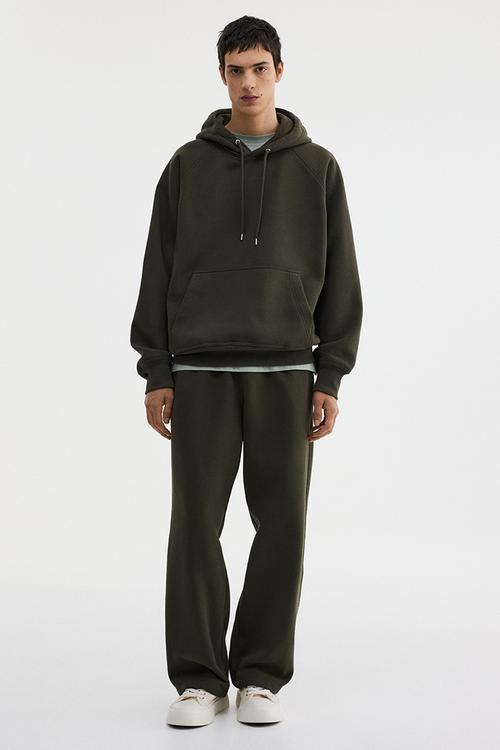 Oversized fit hoodie - khaki green