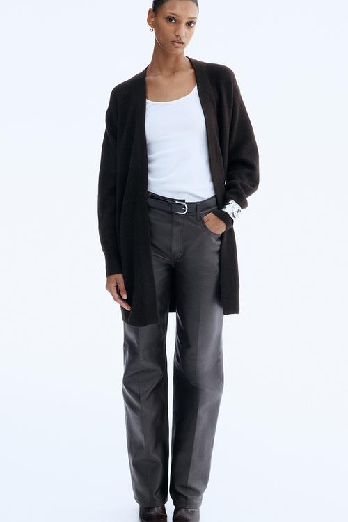 Long cardigan - dark brown
