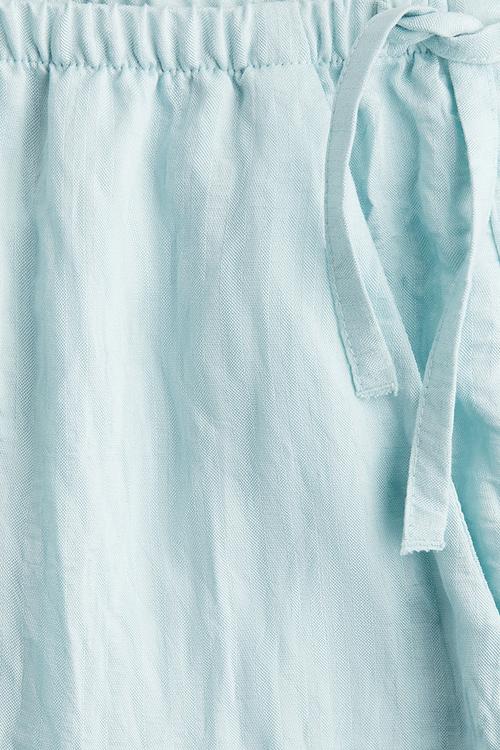 Tie-detail trousers - light blue 