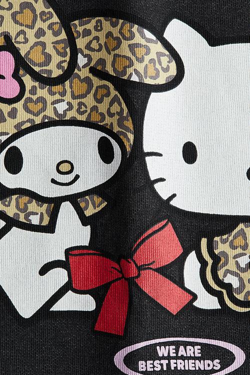Printed T-shirt - grey/hello kitty 