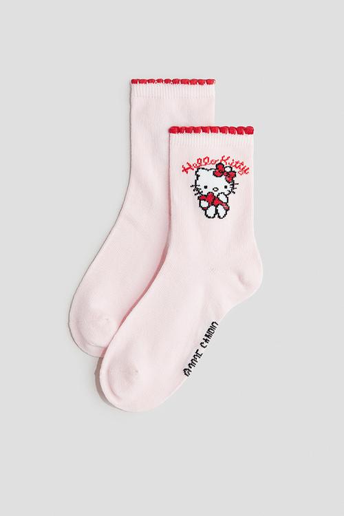 5-pack motif-detail socks -  pink/hello kitty 