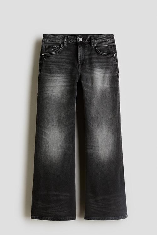 Baggy fit bootcut leg jeans - denim black