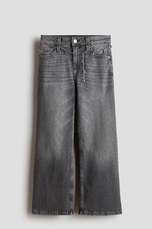 Baggy fit bootcut leg jeans - denim grey 