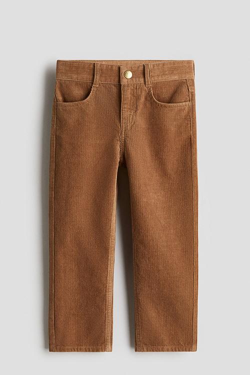 Relaxed fit corduroy trousers - light brown