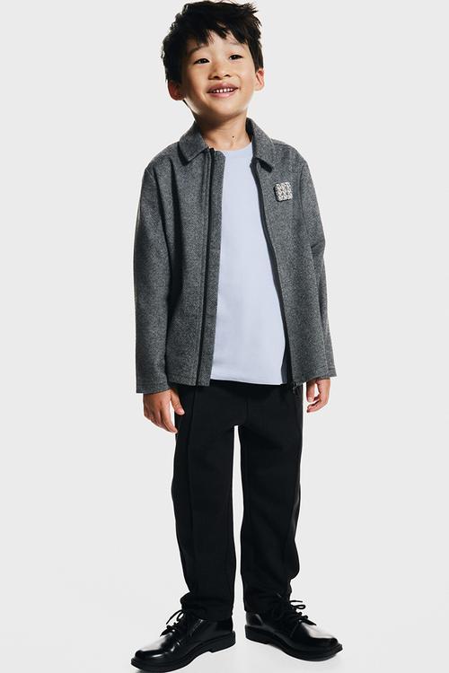 Crease-leg joggers - black