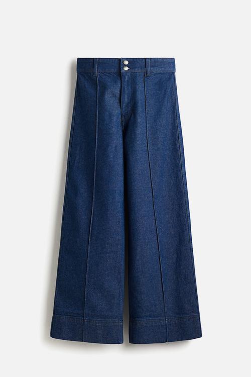 Wide high ankle jeans - blue