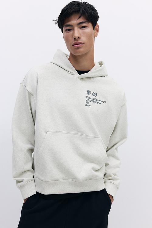 Oversized fit boxy hoodie - grey