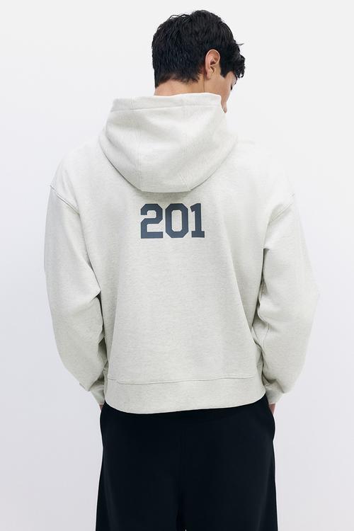 Oversized fit boxy hoodie - grey