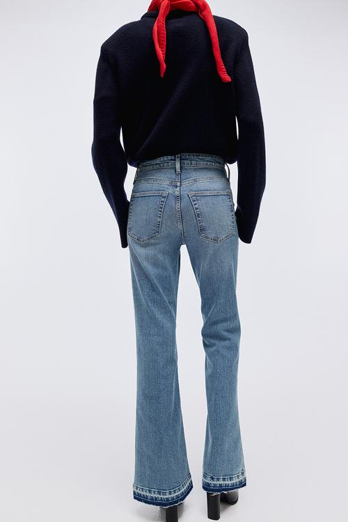 Flared high jeans - denim blue