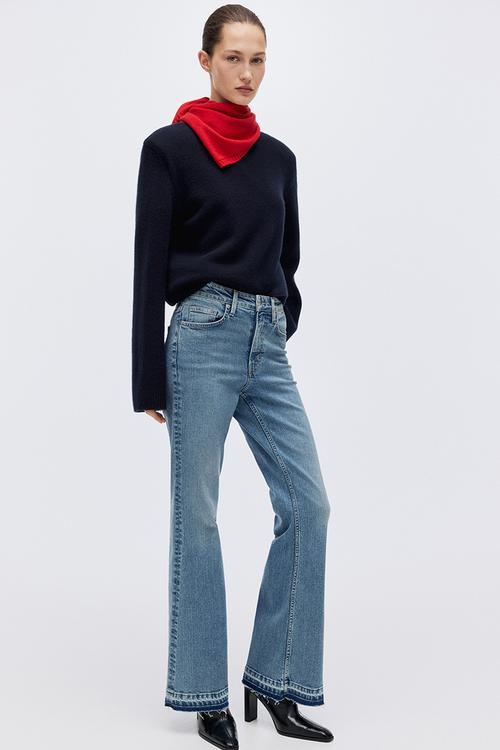 Flared high jeans - denim blue