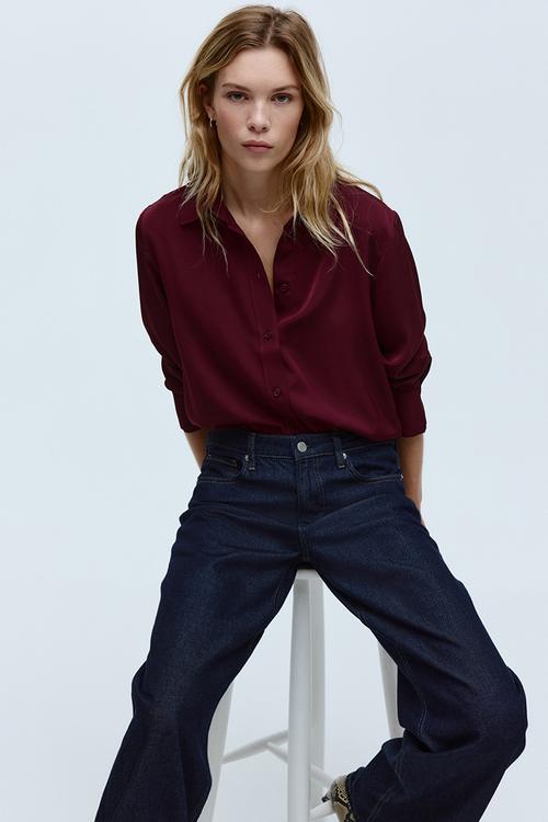 Shirt - burgundy
