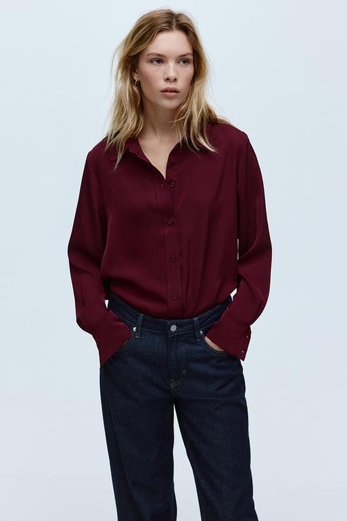 Shirt - burgundy