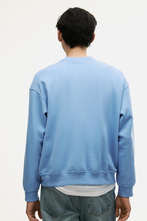 Loose fit sweatshirt -  light blue