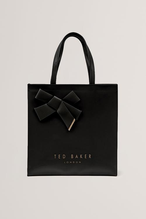  NICONNA: Bow Detail Large Icon Bag - Black