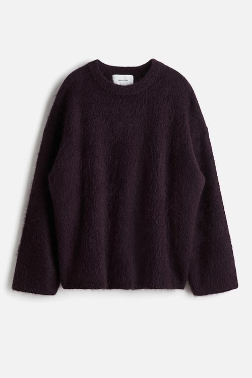 Oversized mohair-blend jumper - dark purple
