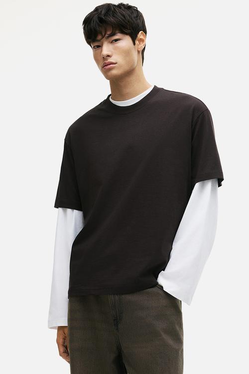 Relaxed fit t-shirt - brown